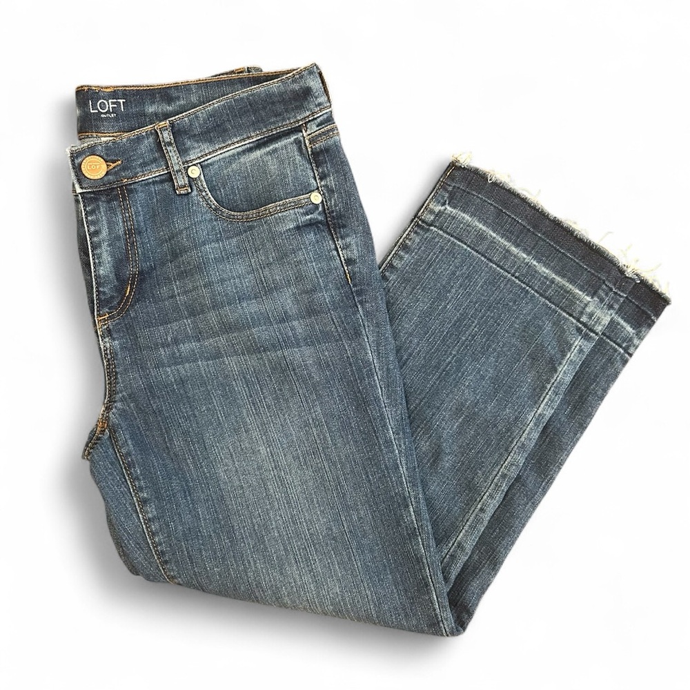 Loft Straight Leg Cropped Jeans EUC - Picture 2 of 9
